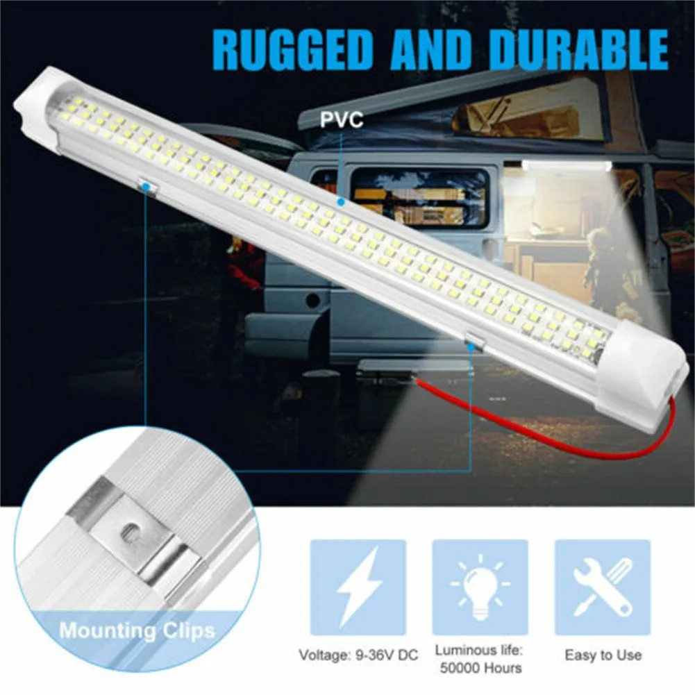 Car Led Interior Lamp Strip 12V 108 LED Lights Lamps For Auto Van Bus Caravan Boat With ON/OFF Switch Car Accessories
Car Led Interior Lamp Strip 12V 108 LED Lights Lamps For Auto Van Bus Caravan Boat With ON/OFF Switch Car Accessories
