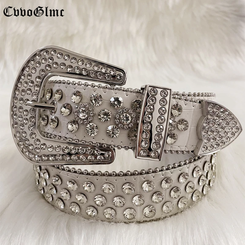Punk Y2K Metal Flowers Crystal Studded Rhinestone Belts Female Diamonds Bing Blet Western Cowboy Cinturones Para Mujer Men Women
Punk Y2K Metal Flowers Crystal Studded Rhinestone Belts Female Diamonds Bing Blet Western Cowboy Cinturones Para Mujer Men Women