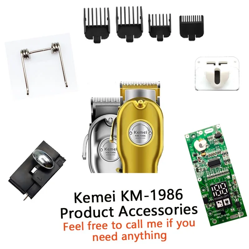 Профессиональная машинка для стрижки волос от Kemei, аксессуары для мужского продукта, концевой выключатель, пластиковые детали, пружинная материнская плата
Профессиональная машинка для стрижки волос от Kemei, аксессуары для мужского продукта, концевой выключатель, пластиковые детали, пружинная материнская плата