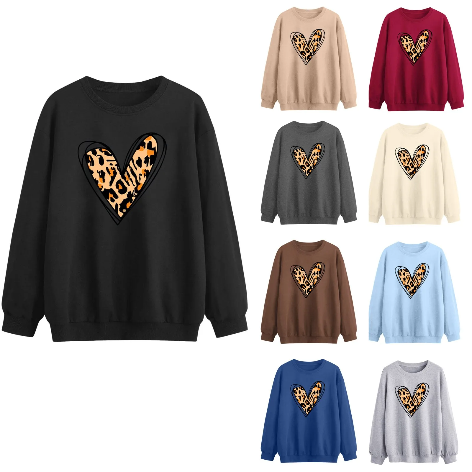 Fashion Women's Warm Sweatshirt Casual Long Sleeve O Neck Soft Love Heart Printed Shirt Ladies Winter Athletic Works Sweater
Fashion Women's Warm Sweatshirt Casual Long Sleeve O Neck Soft Love Heart Printed Shirt Ladies Winter Athletic Works Sweater