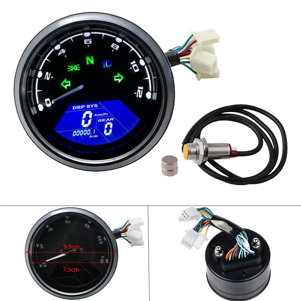 1-4 Cylinders Motorbike Gauge 12V Motorcycle Speedometer Tachometer 12000RMP LCD Digital Indicator for BMW Honda Suzuki
1-4 Cylinders Motorbike Gauge 12V Motorcycle Speedometer Tachometer 12000RMP LCD Digital Indicator for BMW Honda Suzuki