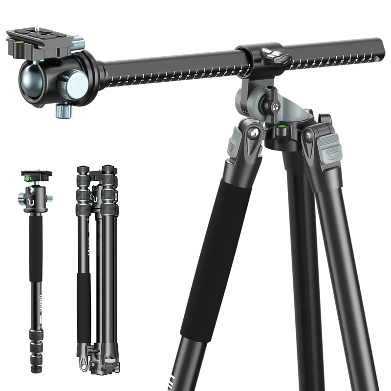 

Ulanzi MT-59 Camera Tripod 1.76M Aluminium Video Monopod Professional Extendable Tripod with Arca Plate for DSLR Max 15kg Load