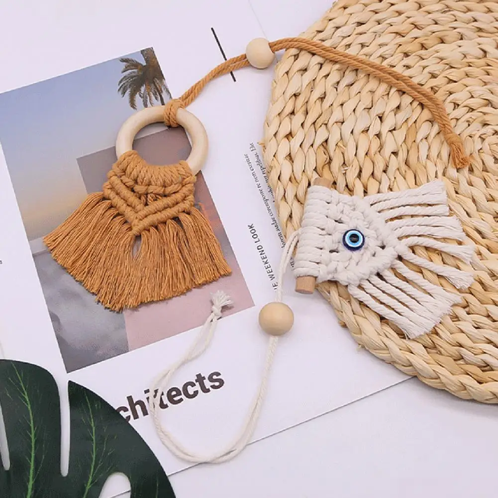 Boho Cotton Rope Decor Boho Tassel Cotton Rope Hanging Decoration with Blue Eye Rustic Wooden Stick Bead Ring Elegant Indoor
Boho Cotton Rope Decor Boho Tassel Cotton Rope Hanging Decoration with Blue Eye Rustic Wooden Stick Bead Ring Elegant Indoor