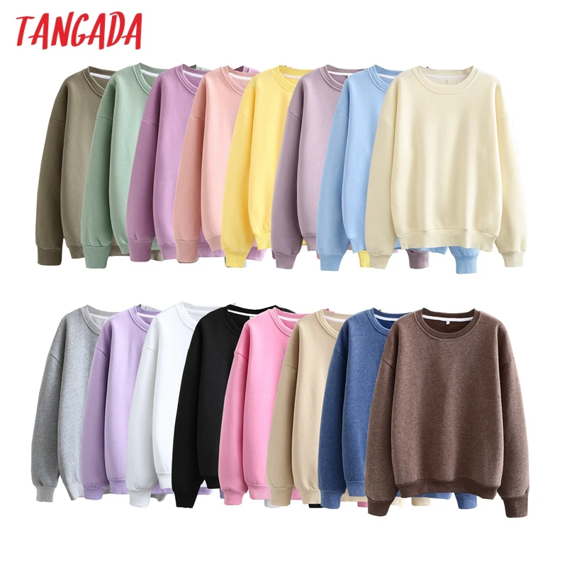Tangada women 100 cotton oversize couple fleece sweatshirts 16 colors 2020 autumn winter thick warm casual tops 6L20
Tangada women 100 cotton oversize couple fleece sweatshirts 16 colors 2020 autumn winter thick warm casual tops 6L20