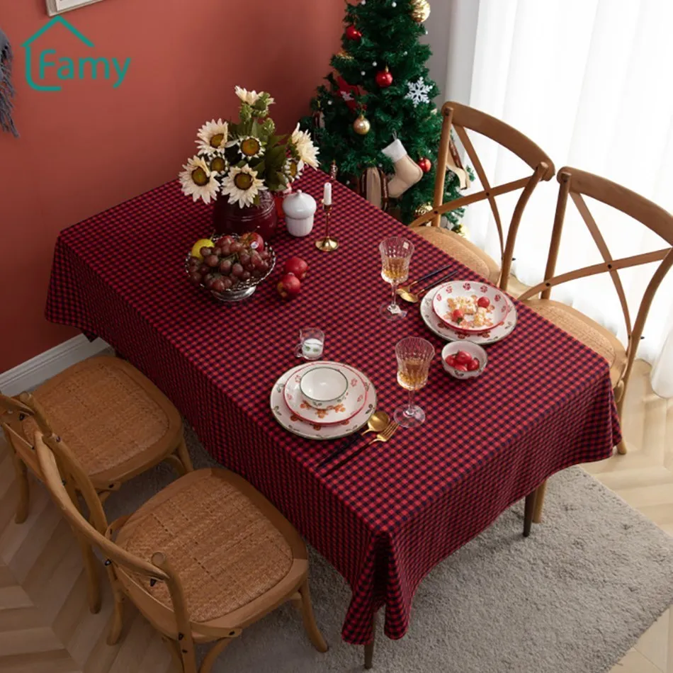 Tablecloth Rectangle Christmas Decorations Dining Table Cloth Indoor Outdoor Table Cover for Buffet Party and Banquets Red 
Tablecloth Rectangle Christmas Decorations Dining Table Cloth Indoor Outdoor Table Cover for Buffet Party and Banquets Red