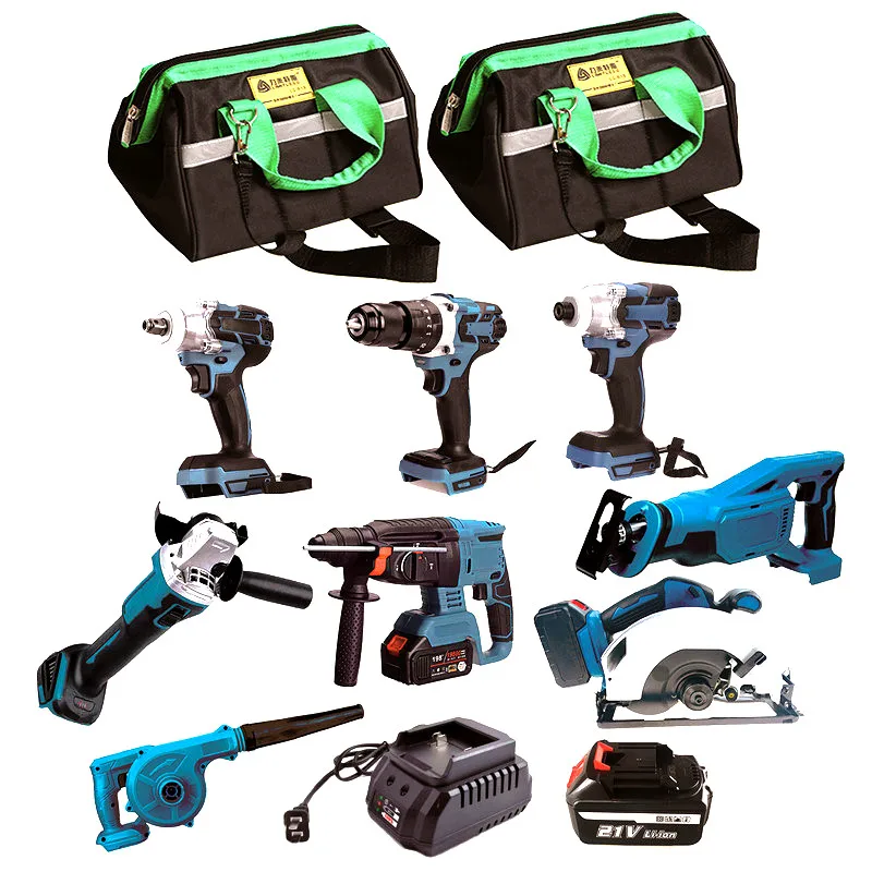 8pcs 21v Impact Cordless Screwdriver XT1500 Brushless Angle Grinder Electric Wrench for Makit Cordless Combo Kit
8pcs 21v Impact Cordless Screwdriver XT1500 Brushless Angle Grinder Electric Wrench for Makit Cordless Combo Kit