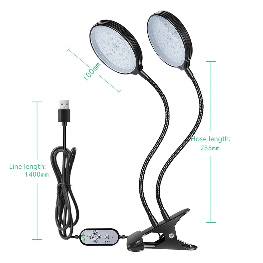 15W Full Spectrum Phytolamps DC5V USB LED Grow Light with Timer Desktop Clip Phyto Lamps for Plants Flower Grow Box
15W Full Spectrum Phytolamps DC5V USB LED Grow Light with Timer Desktop Clip Phyto Lamps for Plants Flower Grow Box