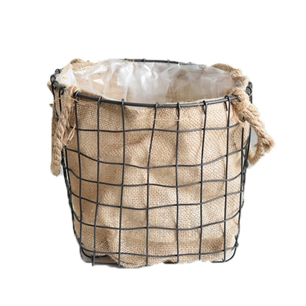 Flower Basket Pots Gardening Safe Home Decoration Decorate Linen Durable Rattan Wrought Iron Flowerpot
Flower Basket Pots Gardening Safe Home Decoration Decorate Linen Durable Rattan Wrought Iron Flowerpot