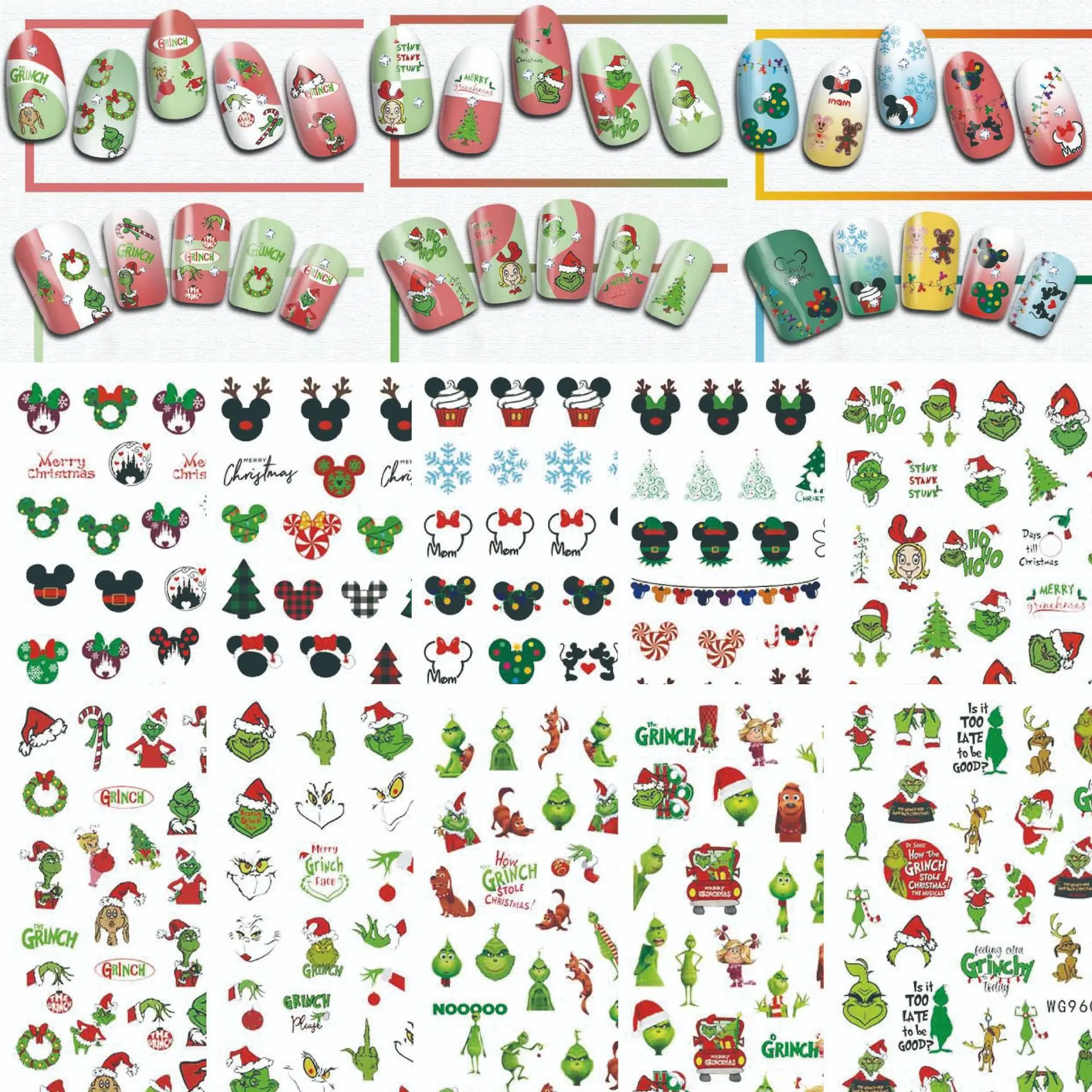 10 Sheets Christmas Adhesive 3D Nail Sticker Foil For Nails Art Decoration Cartoon Designs Nail Decals Manicure Supplies Tool
10 Sheets Christmas Adhesive 3D Nail Sticker Foil For Nails Art Decoration Cartoon Designs Nail Decals Manicure Supplies Tool