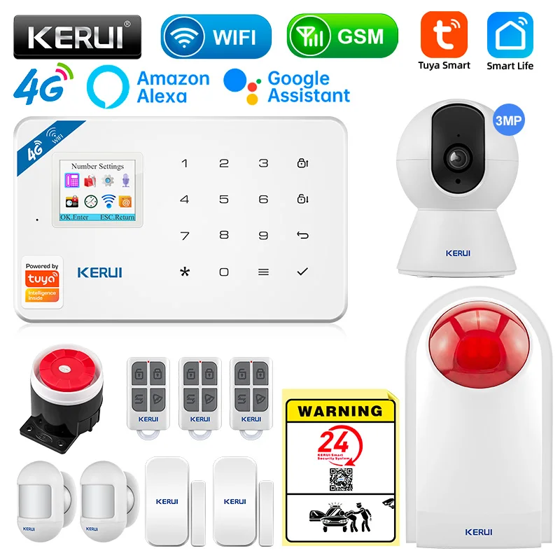 KERUI W184 Tuya Smart Home GSM 4G WIFI Security Protection Alarms Anti Theft Security Alarm System Kit Sensor 6 Languages Garage
KERUI W184 Tuya Smart Home GSM 4G WIFI Security Protection Alarms Anti Theft Security Alarm System Kit Sensor 6 Languages Garage