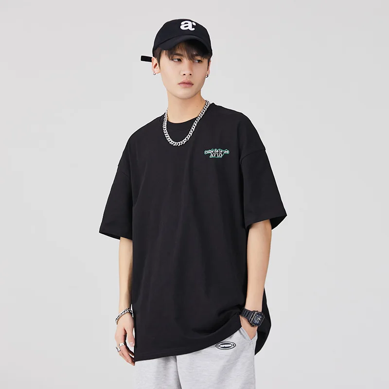 

Summer Men's T-shirt Oversized T Shirt Soccer Cotton Blouse High Street Y2k Clothes Solid Color Maya Gulf Free Shipping