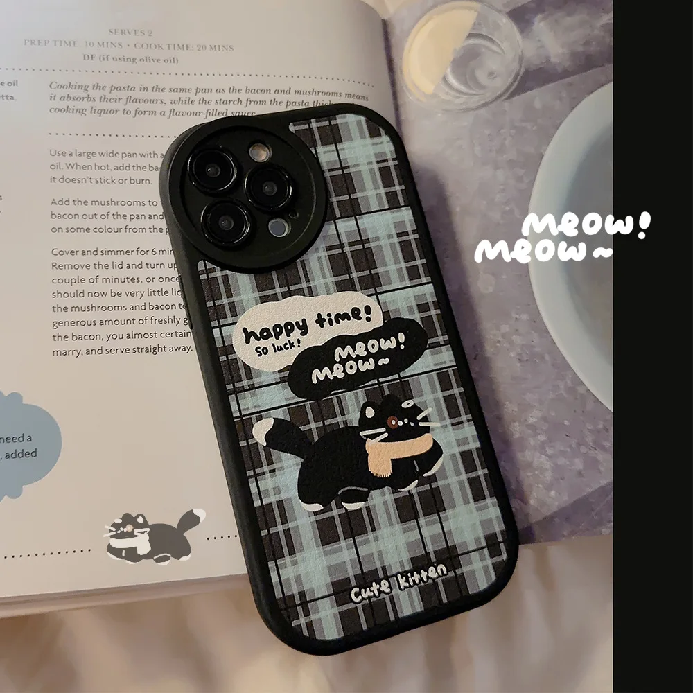 Ins Style Plaid Cartoon Milk Cat Phone Case for IPhone 14 13 12 11 Pro Mini XS Max 8 7 Plus X SE 2020 XR Shockproof Cover
Ins Style Plaid Cartoon Milk Cat Phone Case for IPhone 14 13 12 11 Pro Mini XS Max 8 7 Plus X SE 2020 XR Shockproof Cover