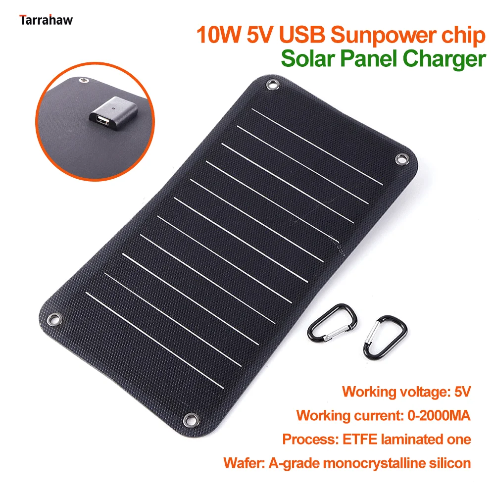 10W ETFE Solar Panel Sunpower Chip Outdoor Travel Backpack Charging Pad Phone Cell Waterproof Photovoltaic Plate USB 5V Charger
10W ETFE Solar Panel Sunpower Chip Outdoor Travel Backpack Charging Pad Phone Cell Waterproof Photovoltaic Plate USB 5V Charger