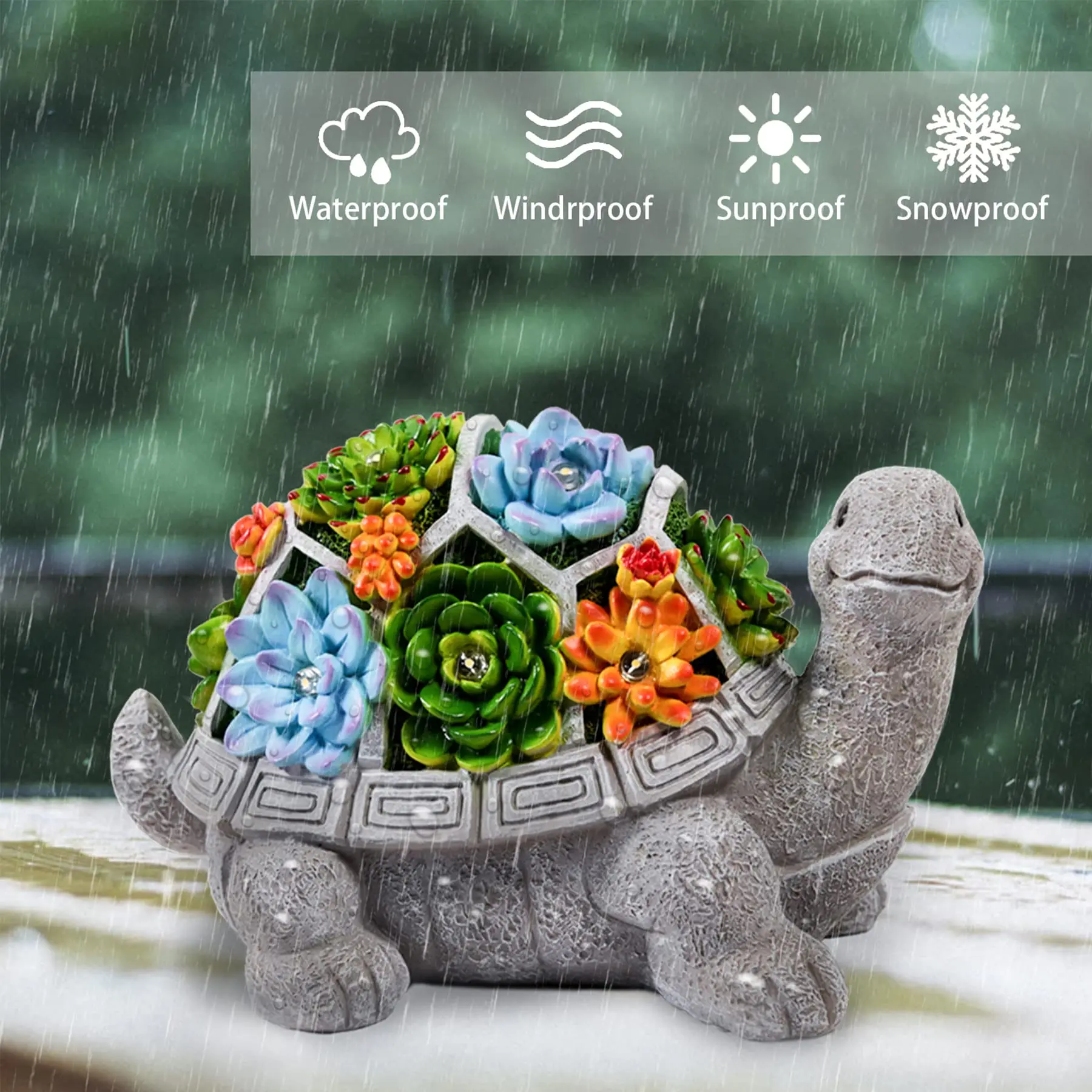 Garden Statues Turtle Garden Decor Solar Statue with 7 LED Lights Outdoor Ornament Garden Figurines for Patio Yard Lawn Gifts
Garden Statues Turtle Garden Decor Solar Statue with 7 LED Lights Outdoor Ornament Garden Figurines for Patio Yard Lawn Gifts
