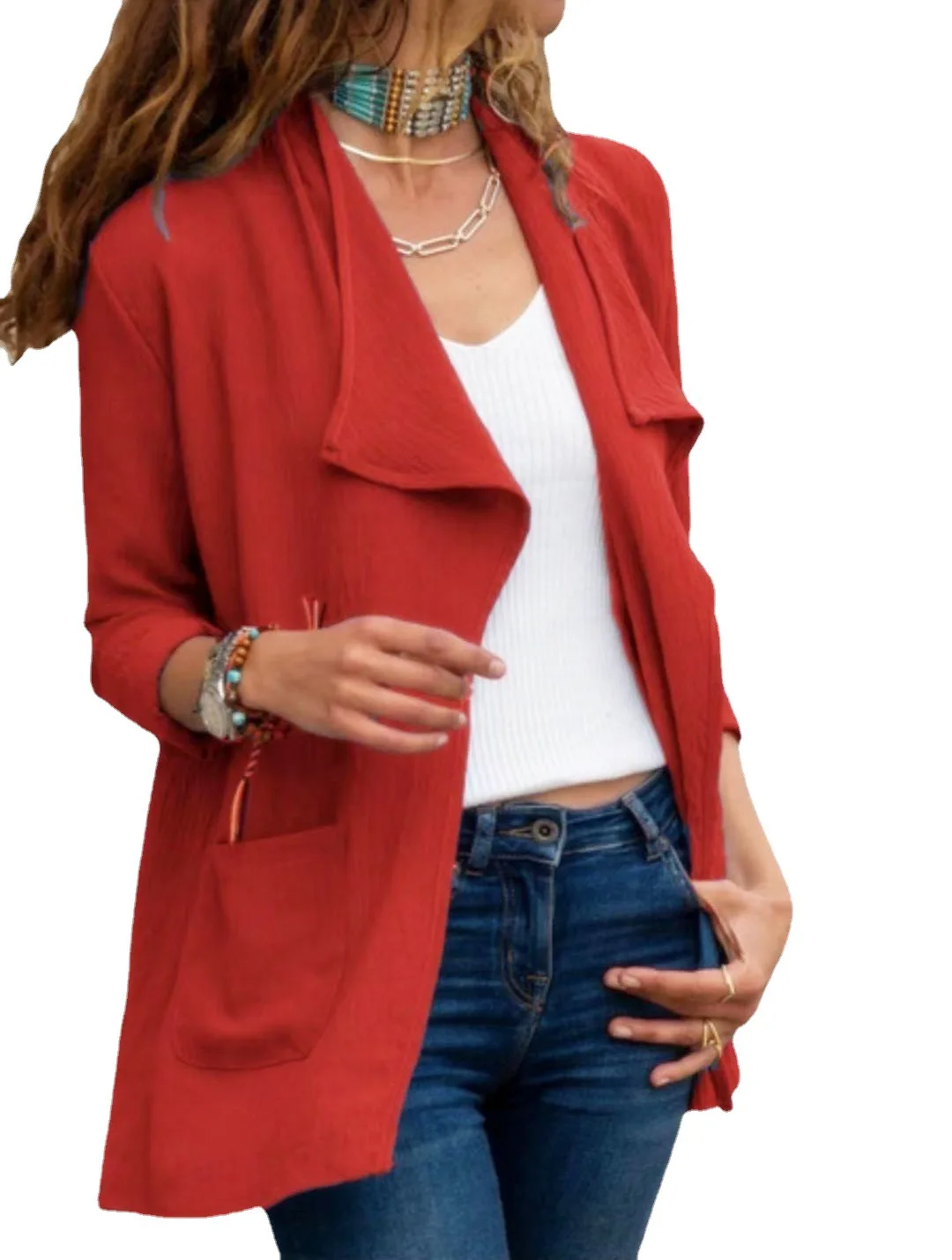 2022 Autumn Women Trench Coat Casual Solid Jacket Open Stitch Streetwear Women's Fashion Coat with Pocket
2022 Autumn Women Trench Coat Casual Solid Jacket Open Stitch Streetwear Women's Fashion Coat with Pocket