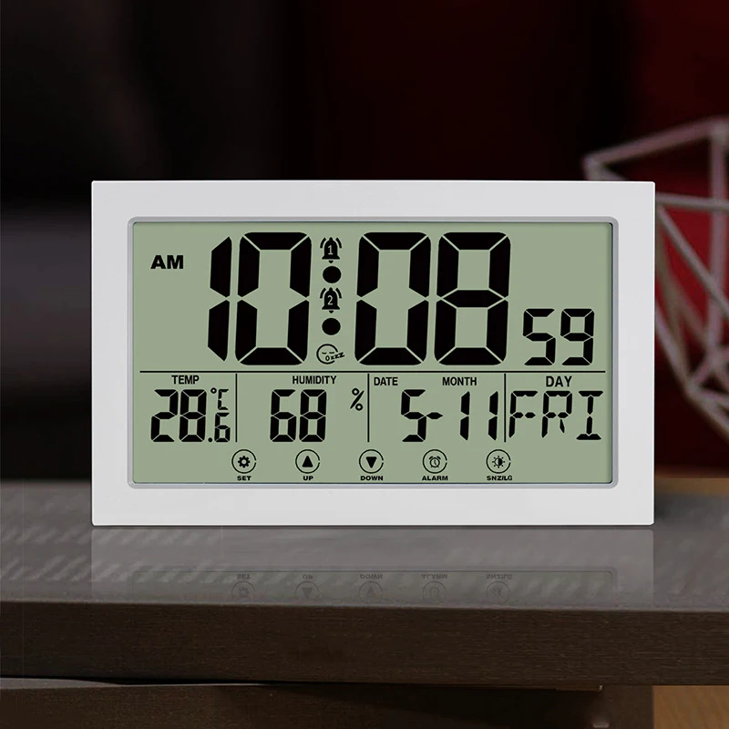 Touch Screen Digital Wall Clock Mute with Snooze Mode Luminous Large Characters with Calendar Suitable for Living Room Bedroom
Touch Screen Digital Wall Clock Mute with Snooze Mode Luminous Large Characters with Calendar Suitable for Living Room Bedroom