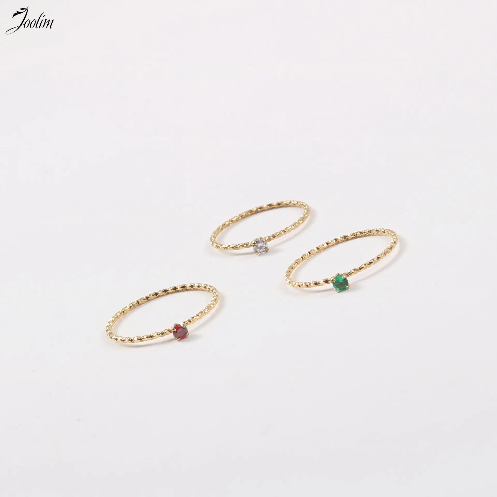 Joolim Jewelry High End PVD Trendy Fine Shiny Batch Thread Green Red Clear Drill Stainless Steel Finger Rings for Women
Joolim Jewelry High End PVD Trendy Fine Shiny Batch Thread Green Red Clear Drill Stainless Steel Finger Rings for Women