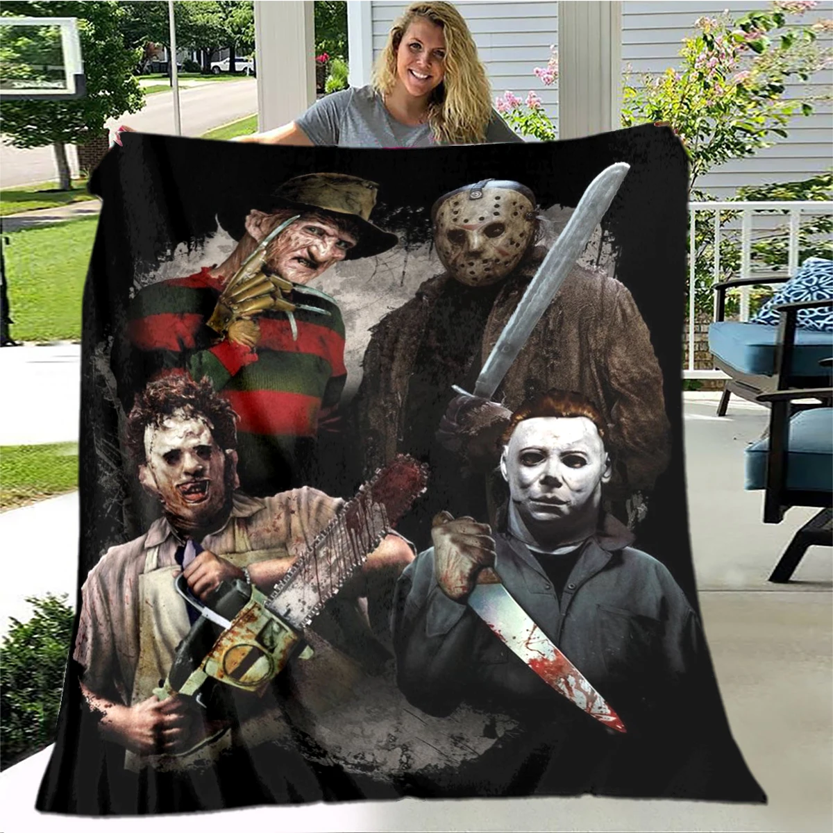 Blanket Lightweight Fleece Blanket for Sofa Couch Bed Cover Horror Movie Blanket Mysterious Character Soft Plush Throw
Blanket Lightweight Fleece Blanket for Sofa Couch Bed Cover Horror Movie Blanket Mysterious Character Soft Plush Throw