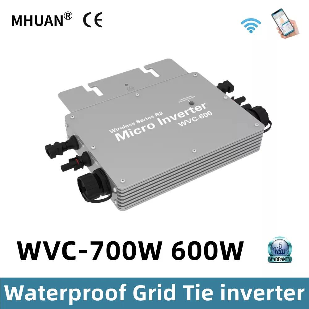 

WVC 600/700W Solar Grid Tie Power Inverter smart Micro Inverter remote monitoring Wireless Series R3 Switch With Wifi Monitor