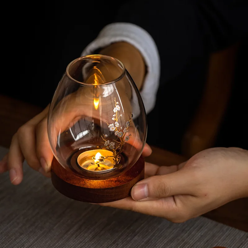 Transparent Glass Candle Holder Chinese Style Decoration Romantic Candlelight Dinner Zen Retro Household Windproof Candle Cover
Transparent Glass Candle Holder Chinese Style Decoration Romantic Candlelight Dinner Zen Retro Household Windproof Candle Cover