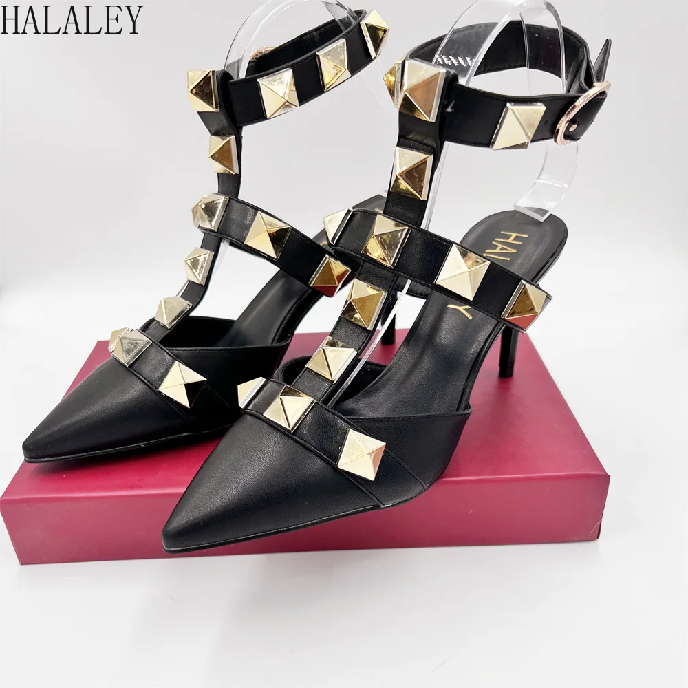 2022 Women Sandals Hot Summer Sandals 6.5cm Ins Rivet Women Shoes Fashion Shoes Woman Pointed Toe Sandals Woman Genuine Leather
2022 Women Sandals Hot Summer Sandals 6.5cm Ins Rivet Women Shoes Fashion Shoes Woman Pointed Toe Sandals Woman Genuine Leather