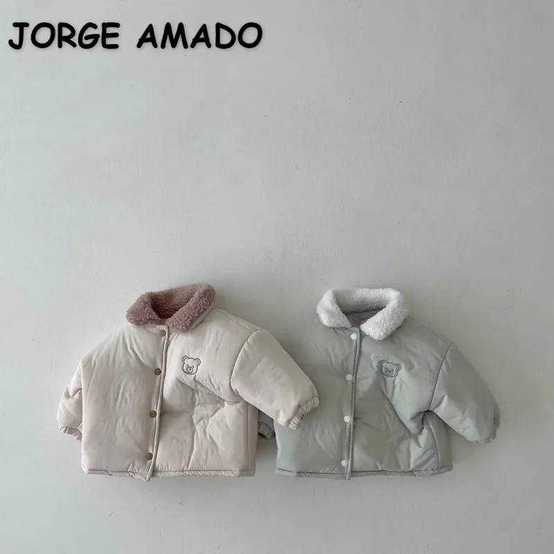 New Winter Baby Clothes Girl Boy Quilted Jacket Cartoon Bear Turn-down Collar Cotton Lining Coat Infant Warm Clothing E22195
New Winter Baby Clothes Girl Boy Quilted Jacket Cartoon Bear Turn-down Collar Cotton Lining Coat Infant Warm Clothing E22195