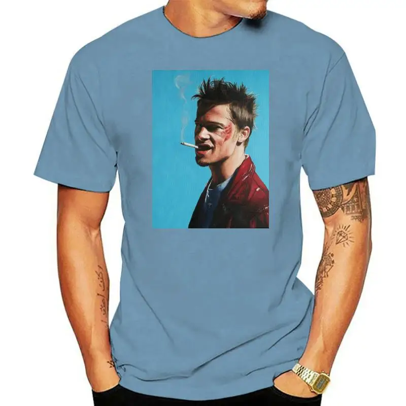 Белая футболка с круглым вырезом в стиле фильма Брэда Питта 
Белая футболка с круглым вырезом в стиле фильма Брэда Питта