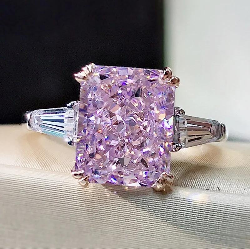 Luxury Design Jewelry for Women Square Pink Crystal Rings for Women Elegant Bridal Wedding Engagement Ring Valentine's Day Gift
Luxury Design Jewelry for Women Square Pink Crystal Rings for Women Elegant Bridal Wedding Engagement Ring Valentine's Day Gift