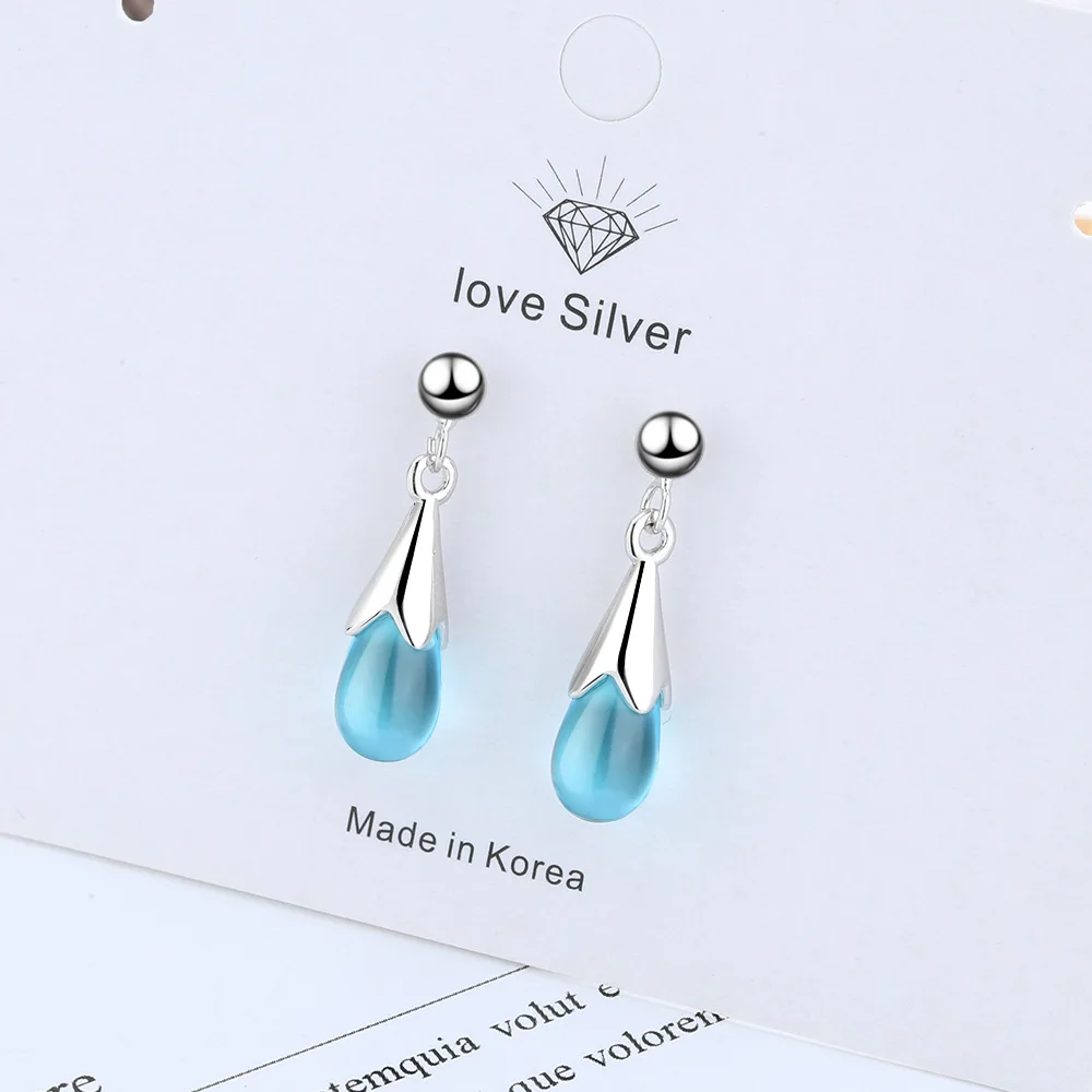 925 Sterling Silver Aretes De Plata De Ley 925 Mujer Stud Earring for Women Bohemia Water Drop SAPPHIRE Orecchini Female Earring
925 Sterling Silver Aretes De Plata De Ley 925 Mujer Stud Earring for Women Bohemia Water Drop SAPPHIRE Orecchini Female Earring