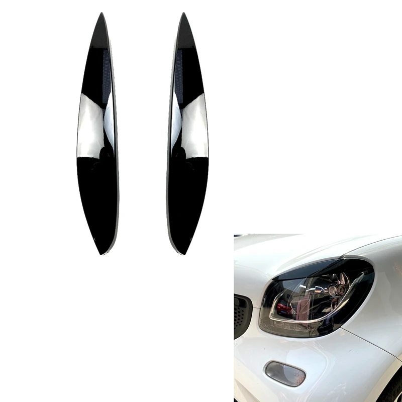 Headlights Eyebrows Eyelids Cover Eyelash Head Light Lamp Stickers for Mercedes Benz Smart 2014-2021
Headlights Eyebrows Eyelids Cover Eyelash Head Light Lamp Stickers for Mercedes Benz Smart 2014-2021
