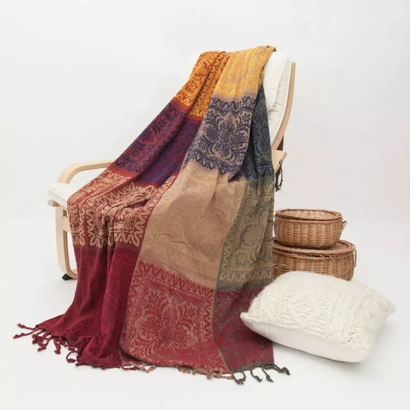 Bohemian Grid Yarn-dyed Knitted Chenille sofa cover Blanket Towel Bed wall boho Decor slipcover Travel picnic pad mat
Bohemian Grid Yarn-dyed Knitted Chenille sofa cover Blanket Towel Bed wall boho Decor slipcover Travel picnic pad mat