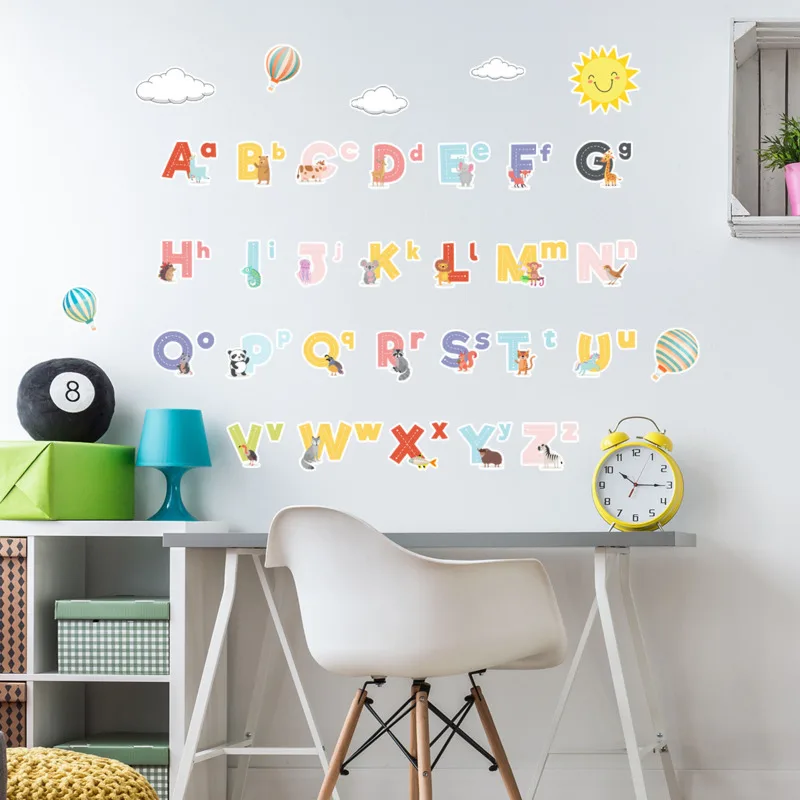 Animal English Letters Children's Room Colorful Lovely Preschool Educational Decorative Wall Stickers Kindergarten Wall Paper
Animal English Letters Children's Room Colorful Lovely Preschool Educational Decorative Wall Stickers Kindergarten Wall Paper