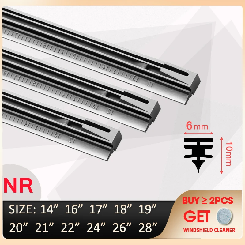 Лента для стеклоочистителя автомобильная, сменная полоска из натурального каучука, 14, 16, 17, 18, 19, 20, 21, 22, 24, 26 дюймов, 6 мм, NR, гибридная рама, автомобильные аксессуары
Лента для стеклоочистителя автомобильная, сменная полоска из натурального каучука, 14, 16, 17, 18, 19, 20, 21, 22, 24, 26 дюймов, 6 мм, NR, гибридная рама, автомобильные аксессуары