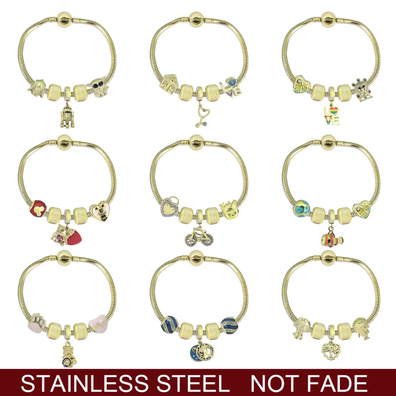 Fine Enamel Sweet-house Pendant Pulsera DIY Fit Original Stainless Steel Gold Charm Bracelet Women Moms Beads for Jewelry Making
Fine Enamel Sweet-house Pendant Pulsera DIY Fit Original Stainless Steel Gold Charm Bracelet Women Moms Beads for Jewelry Making