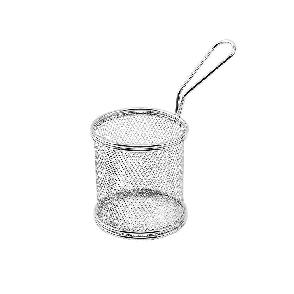 Fried Basket Silver Stainless Round Grids Kitchen Utensils Chef Mesh Frying Strainer Household Restaurant Cooking Tools
Fried Basket Silver Stainless Round Grids Kitchen Utensils Chef Mesh Frying Strainer Household Restaurant Cooking Tools