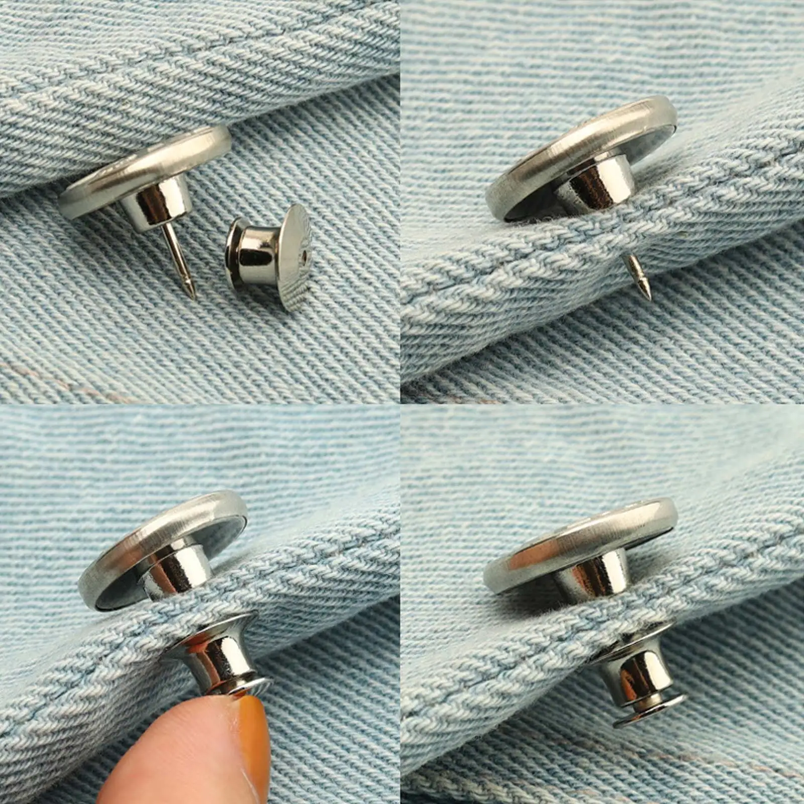 12 Sets Instant Buttons 17mm No-Sew Removable Metal Jeans Pants Buttons for DIY Denim Skirt Suspenders Jackets Bags
12 Sets Instant Buttons 17mm No-Sew Removable Metal Jeans Pants Buttons for DIY Denim Skirt Suspenders Jackets Bags