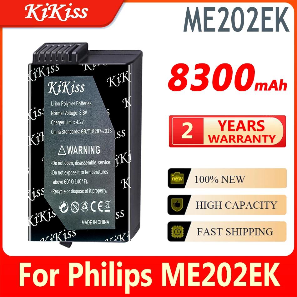 

8300mAh KiKiss Powerful Battery For Philips ME202EK 989803194541 ME202C 453564509341VM Mobile Phone Batteries