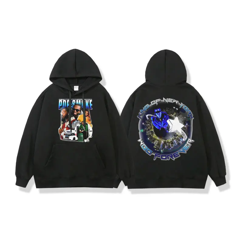 Rapper Pop Smoke King of New York Woo Forever Double Sided Graphic Hoodie Men Hip Hop Fashion Vintage Sweatshirt Man Streetwear
Rapper Pop Smoke King of New York Woo Forever Double Sided Graphic Hoodie Men Hip Hop Fashion Vintage Sweatshirt Man Streetwear
