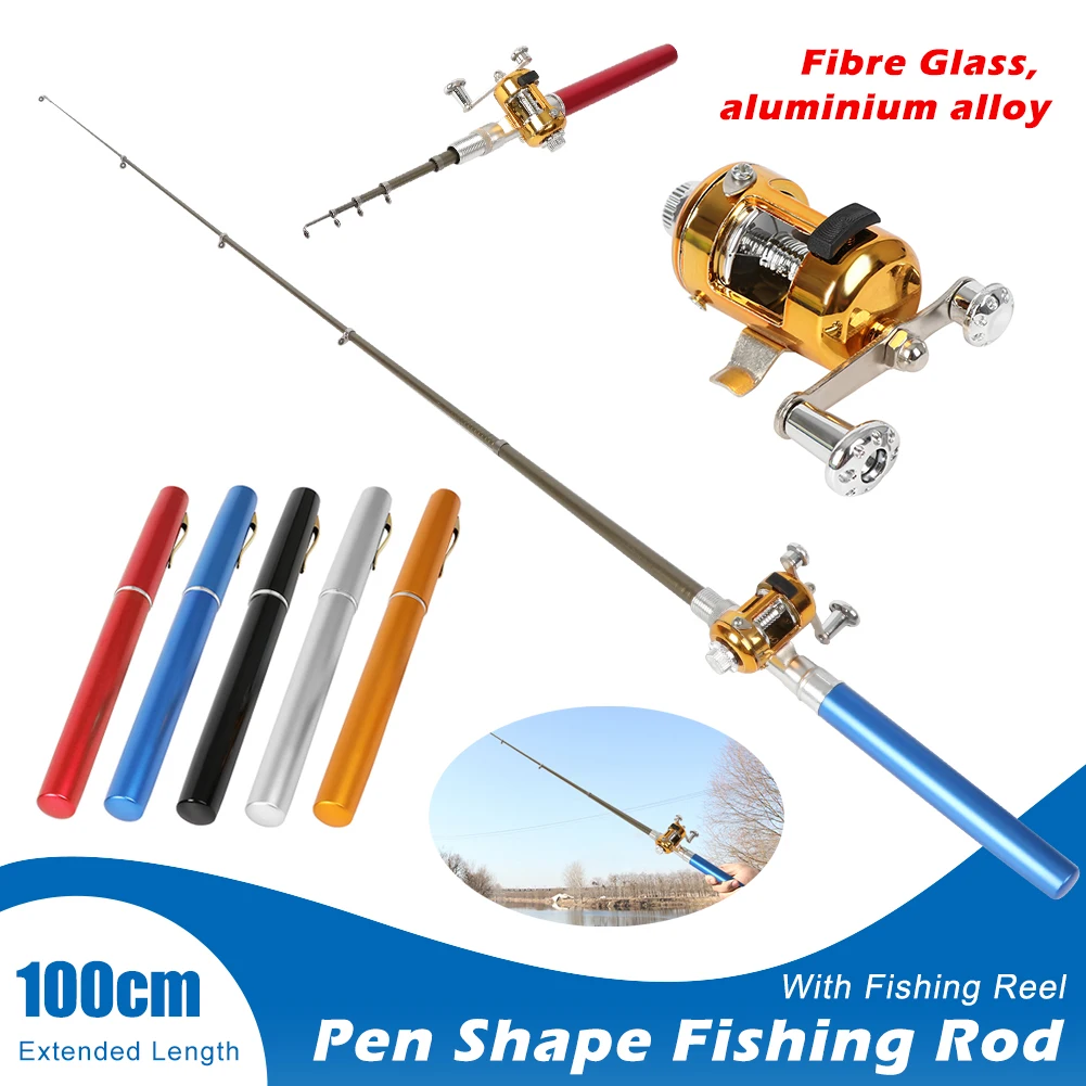 1PC Telescopic Mini Fishing Pole Pen Shape Folded Fishing Rod With Reel Wheel Outdoor Portable Pocket Fishing Accessories
1PC Telescopic Mini Fishing Pole Pen Shape Folded Fishing Rod With Reel Wheel Outdoor Portable Pocket Fishing Accessories