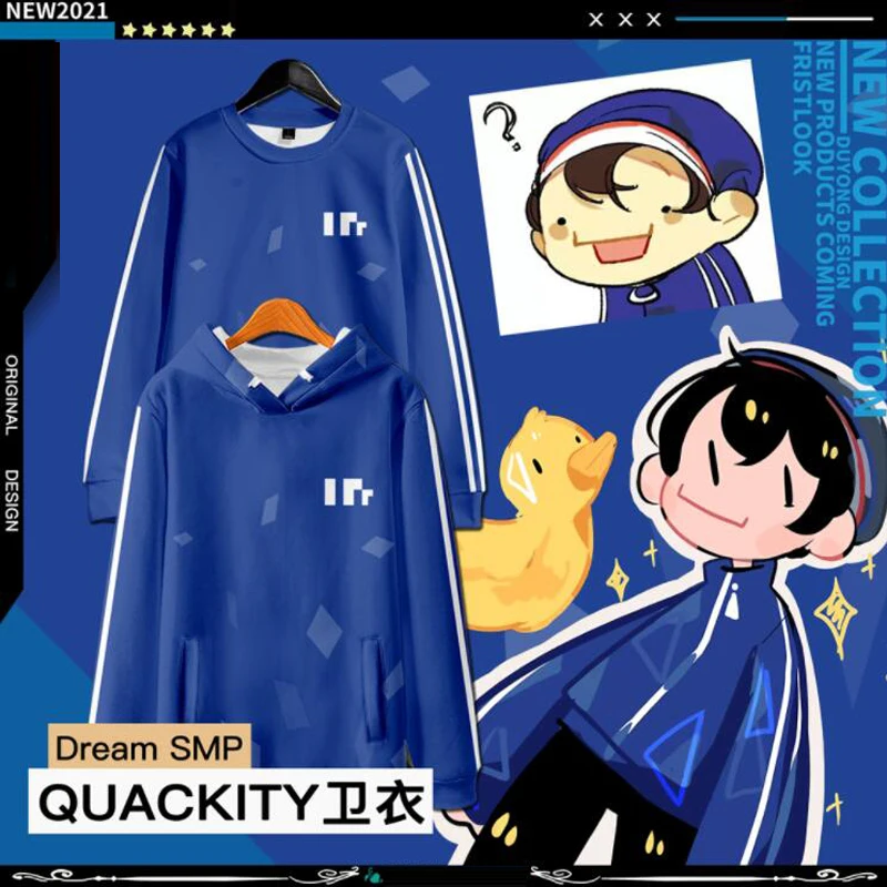 Костюм спортивный Quackity для мужчин и женщин, смешная толстовка с капюшоном, с длинным рукавом, в стиле Харадзюку, для косплея, команды мечты, ...
Костюм спортивный Quackity для мужчин и женщин, смешная толстовка с капюшоном, с длинным рукавом, в стиле Харадзюку, для косплея, команды мечты, ...