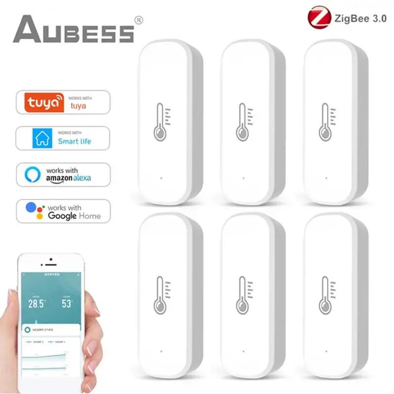 Датчик влажности и температуры Aubess Tuya Zigbee, умный внутренний гигрометр с дистанционным управлением через приложение, работает с Alexa Google
Датчик влажности и температуры Aubess Tuya Zigbee, умный внутренний гигрометр с дистанционным управлением через приложение, работает с Alexa Google