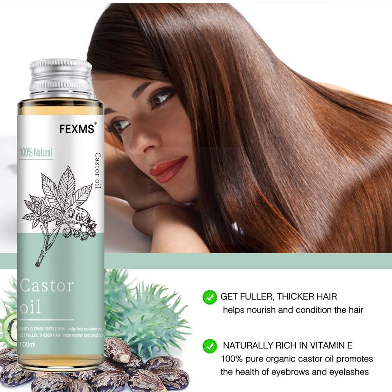 Natural Castor Oil Eyelashes Growth Essential Oil Thick Longer Hair Serum Nourishing Lash Eyebrow Enhancer Growth Castor Li L0H6
Natural Castor Oil Eyelashes Growth Essential Oil Thick Longer Hair Serum Nourishing Lash Eyebrow Enhancer Growth Castor Li L0H6