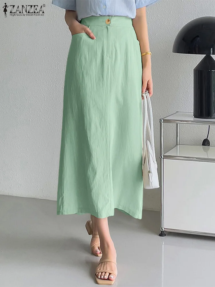ZANZEA Fashion Summer Skirt Women Elegant Elastic Waist Solid Midi Skirts Casual Party Work Faldas Saia Femme Robe Jupe Oversize
ZANZEA Fashion Summer Skirt Women Elegant Elastic Waist Solid Midi Skirts Casual Party Work Faldas Saia Femme Robe Jupe Oversize