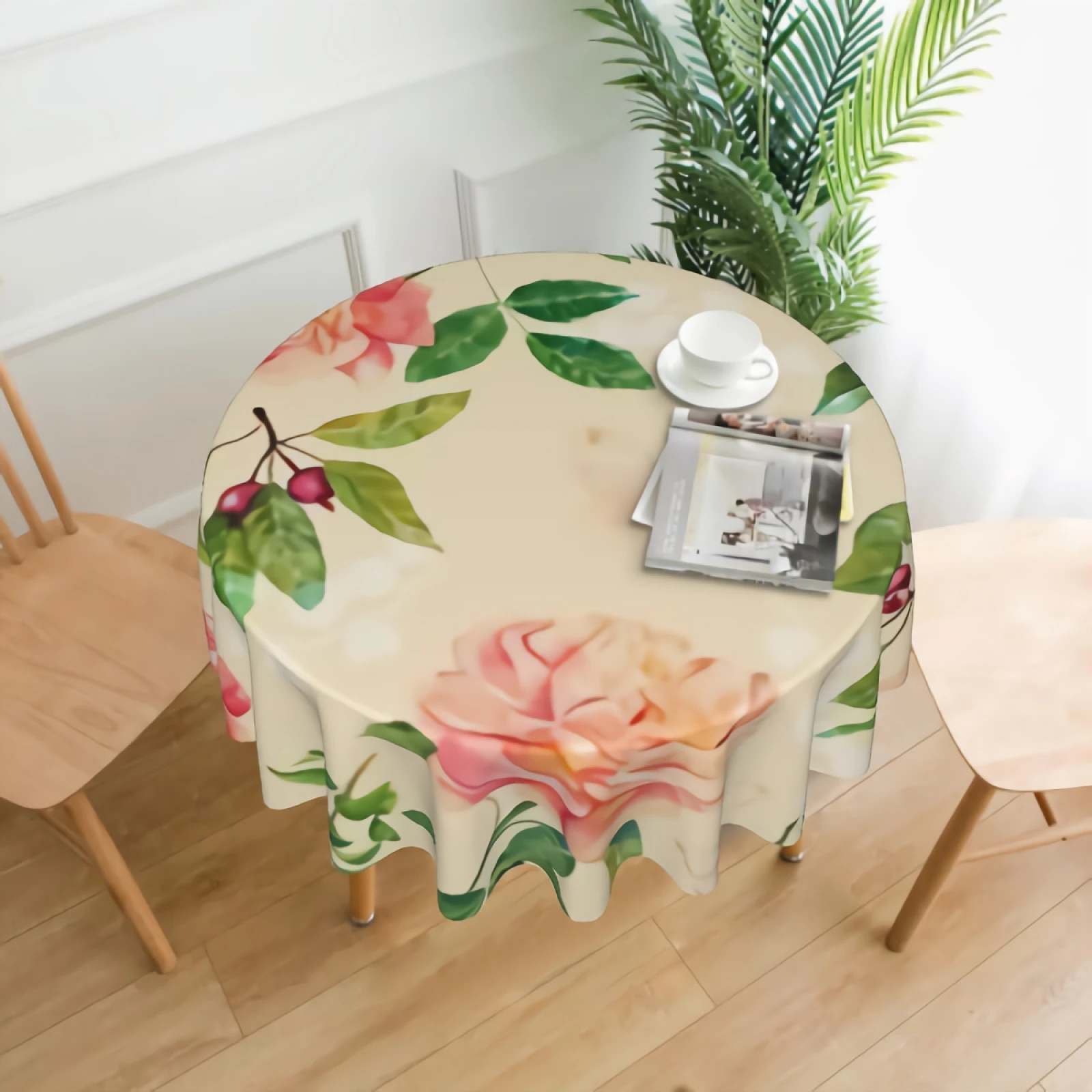 Rose Plants And Butterflies Round Tablecloths Circular Table Cover Cloths for Holiday Kitchen Party Picnic Dining Decor 60 inch
Rose Plants And Butterflies Round Tablecloths Circular Table Cover Cloths for Holiday Kitchen Party Picnic Dining Decor 60 inch