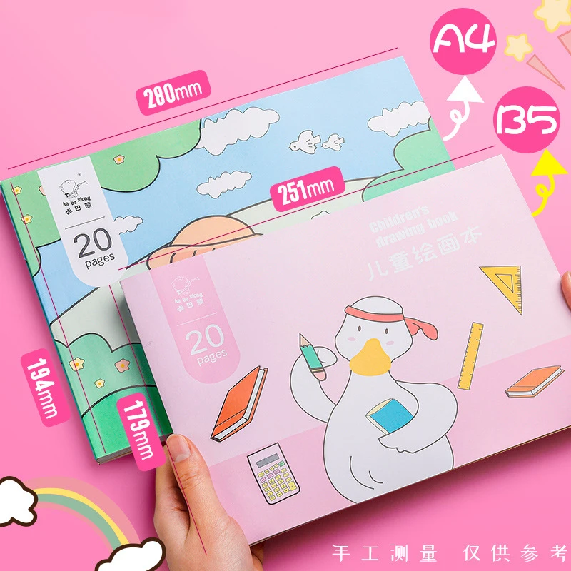 5Pcs/lot A4 Sketchbook Drawing Book for Children Painting Watercolor Book 20 Sheets Blank Paper Notebook Art Supplies Stationery
5Pcs/lot A4 Sketchbook Drawing Book for Children Painting Watercolor Book 20 Sheets Blank Paper Notebook Art Supplies Stationery