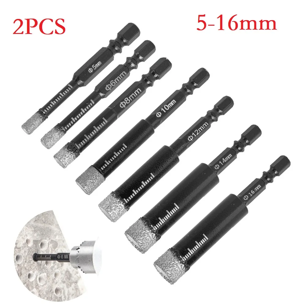 2 PCS Diamond Drill Bit Hex Shank For Drilling Granite Marble Masonry Concrete Tile Ceramic Glass Hard Plastic Power Tools Part
2 PCS Diamond Drill Bit Hex Shank For Drilling Granite Marble Masonry Concrete Tile Ceramic Glass Hard Plastic Power Tools Part