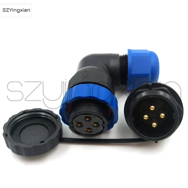 

SD20 Connector Right Angle 2 3 4 5 6 7 9 10 12 14 Pin Industrial Power Waterproof IP68 Plastic Panel Mount Female Plug Male Sock