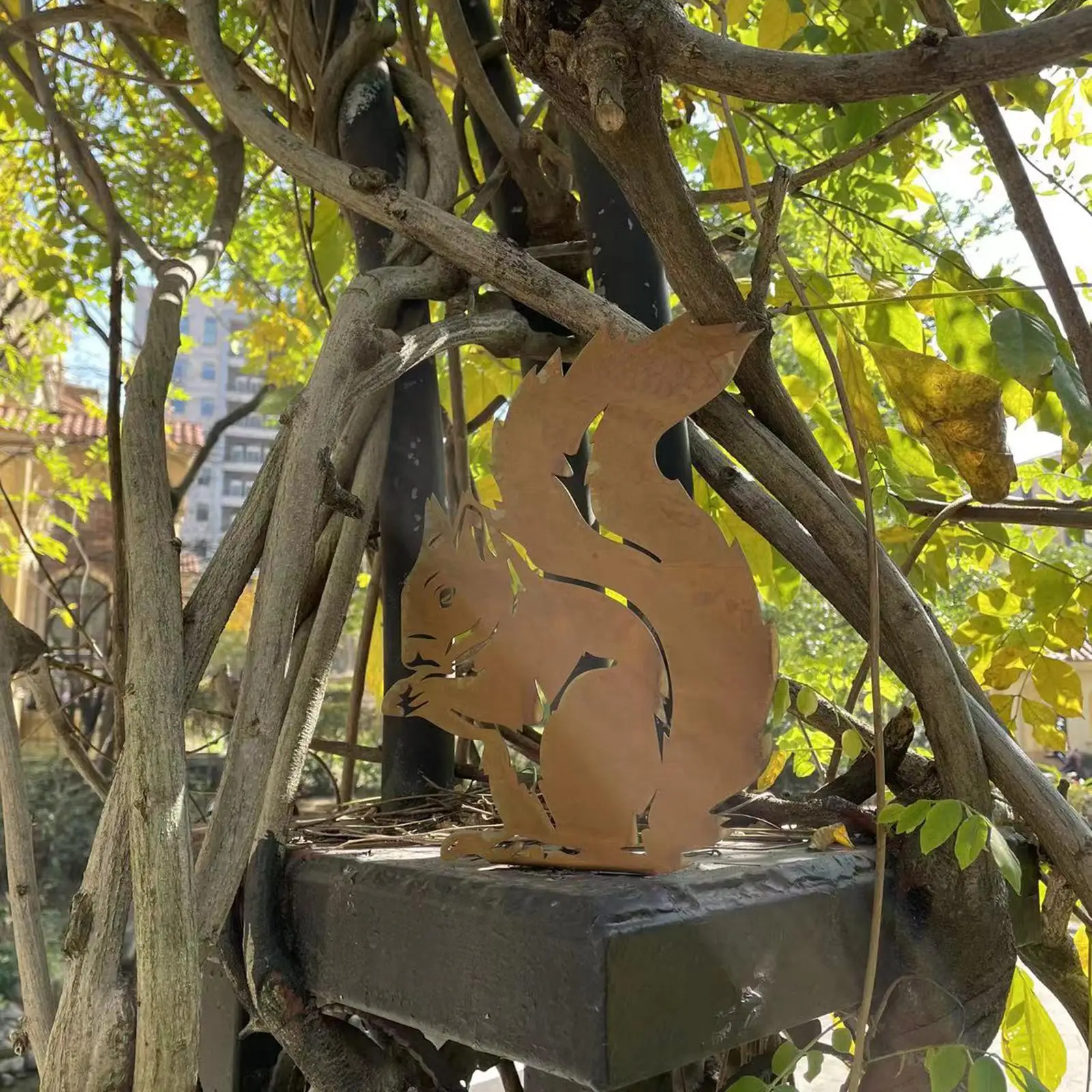 Metal Squirrel Silhouette Garden Statue Decorative Lawn Ornaments Animal Silhouette for Festival Backyard Outside
Metal Squirrel Silhouette Garden Statue Decorative Lawn Ornaments Animal Silhouette for Festival Backyard Outside