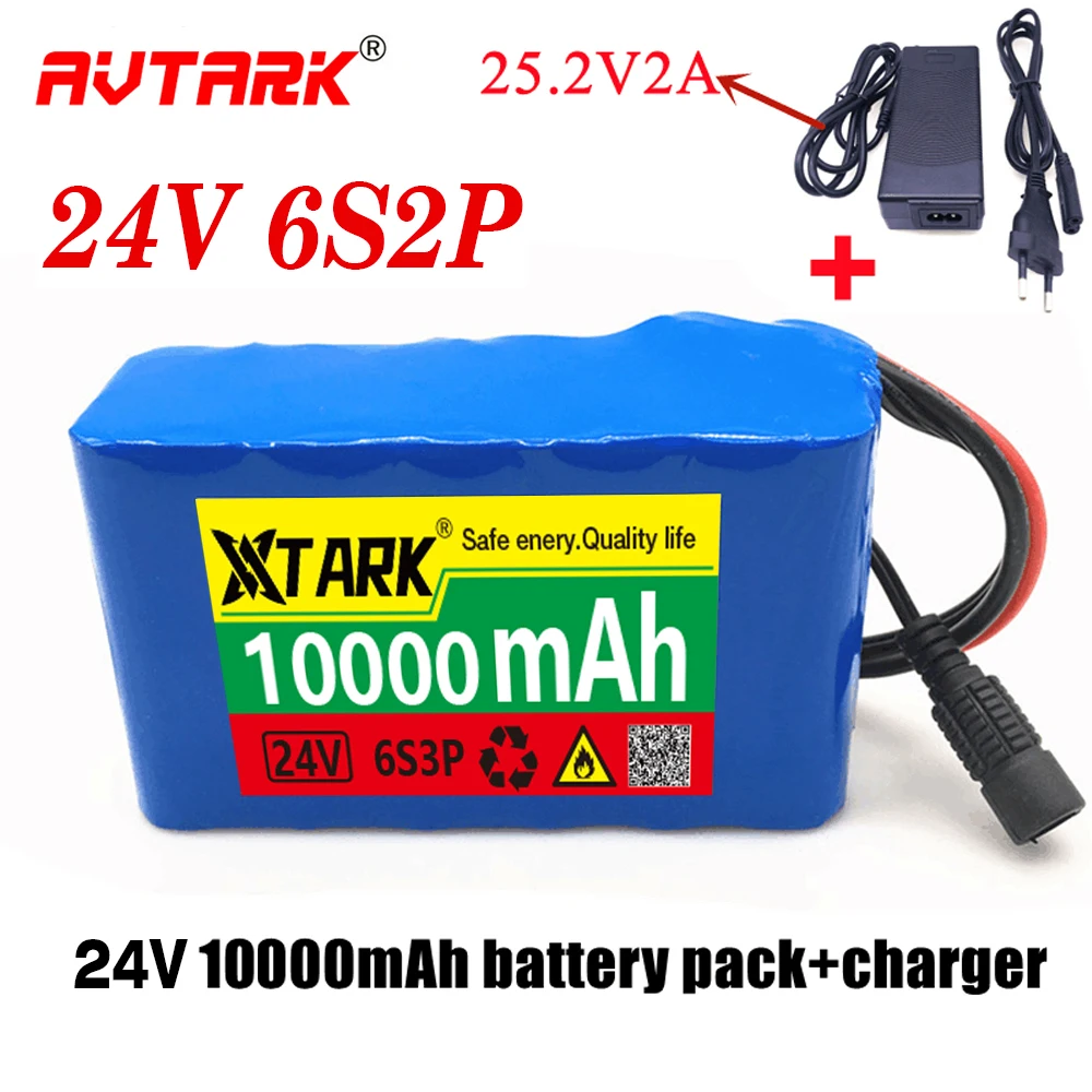 6S3P 24V 10AH Battery Pack 25.2V 10000MAH BMS Electric Bicycle Toy Car 18650 Lithium Ion Battery Pack + Charger Strong Power 4.8
6S3P 24V 10AH Battery Pack 25.2V 10000MAH BMS Electric Bicycle Toy Car 18650 Lithium Ion Battery Pack + Charger Strong Power 4.8