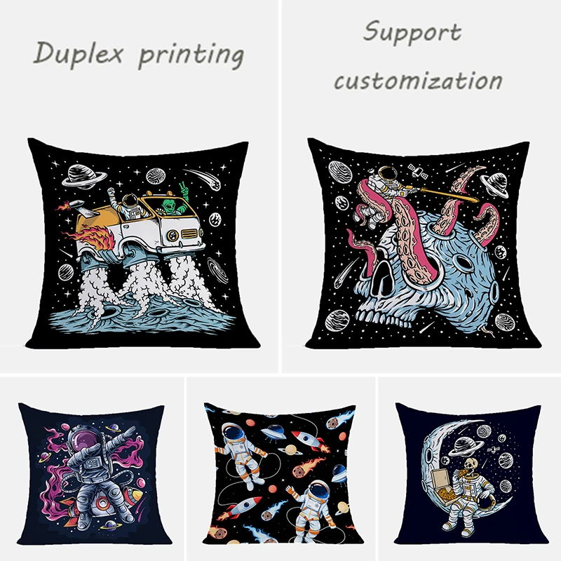 

Astronaut Pillow Covers Decorative Sofa Cushions Duplex Printing Cushion Cover 45x45 Pillowcase 40x40 Pillows 45*45 Pillowcases